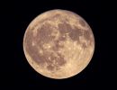 Der Erdbeermond 2025; abgelichtet von der Sternwarte aus.